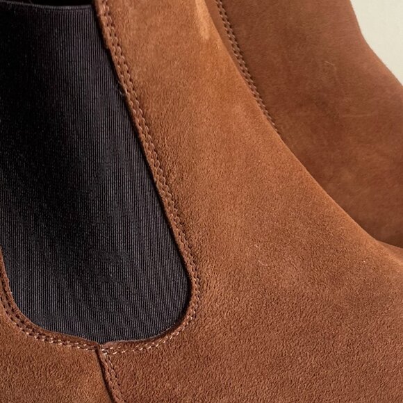 Paul Green Brown Suede Ankle Boots - Picture 4 of 9